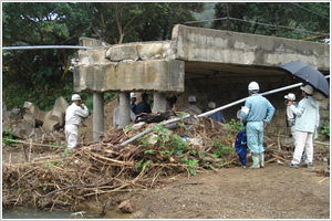 災害査定臨場状況